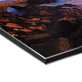 Papier d'art sur une plaque d'aluminium